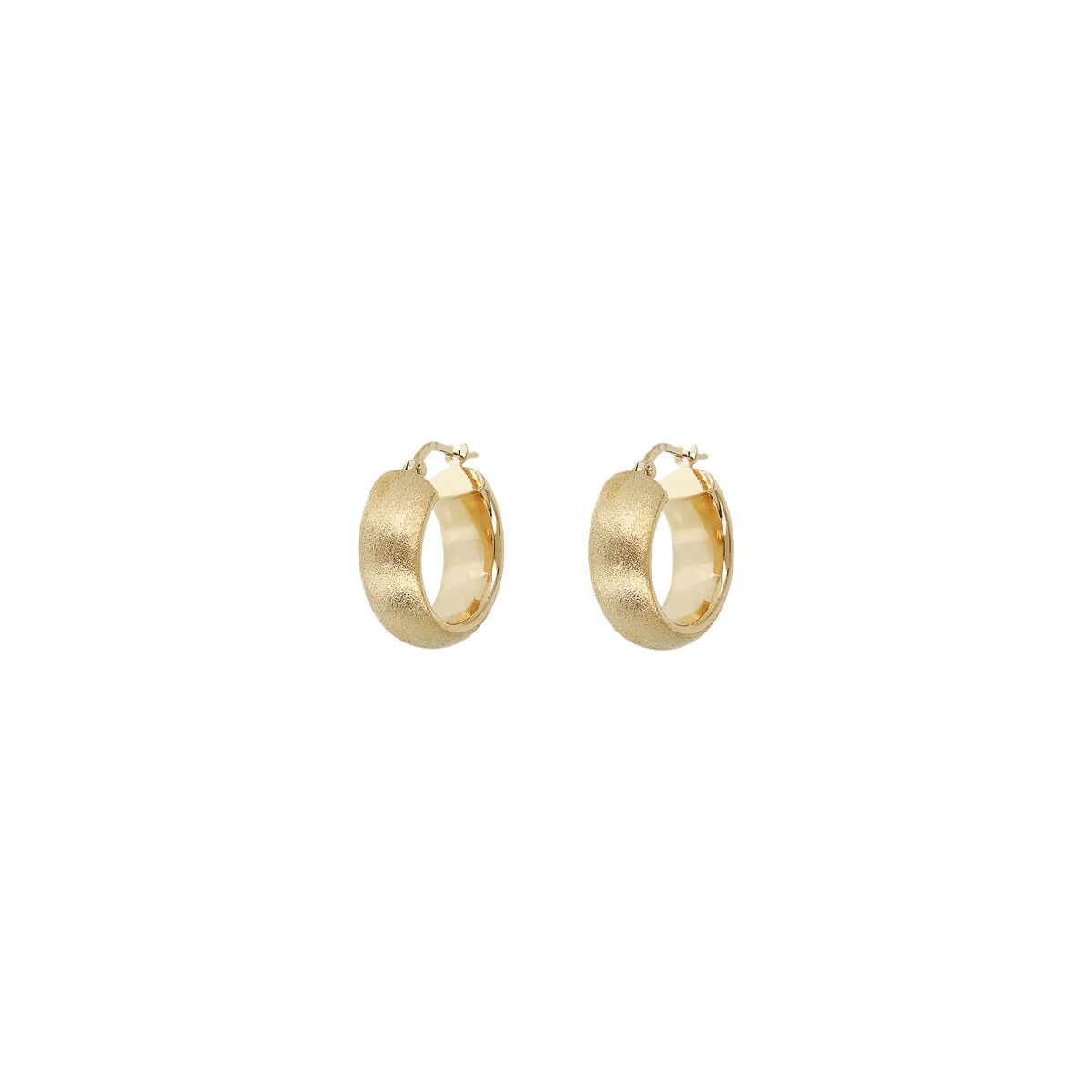 Carissima Orecchini A Croce In Oro Giallo 9 Carati (375) - Satinati E Lucidi, Eleganti, In Scatola Regalo Di Lusso
