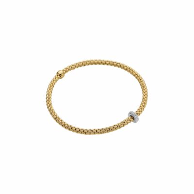 Bracciale FOPE Donna 74508BX_BB_G_XBX_00M Gold - Misura M - 0,18 ct